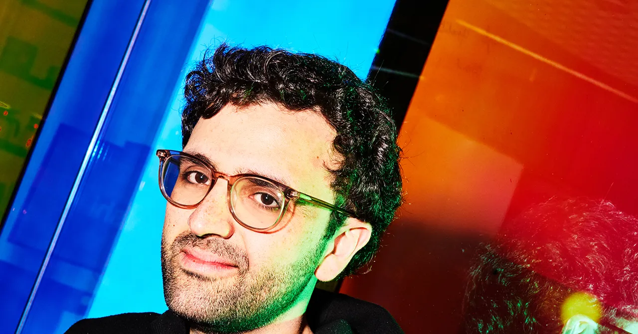 Kalshi CEO and co-founder Tarek Mansour photographed against a colorful multi-toned background